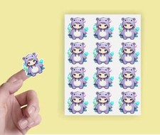 x24 Hippo costume sticker
