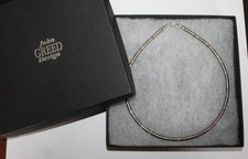 Sterling Silver & Titanium Tube Bead Necklace by John Greed Punk/Goth/Modernist