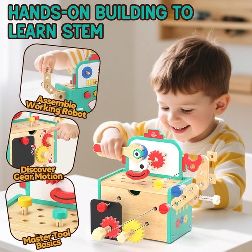 Lehoo castle wooden - robot, kids