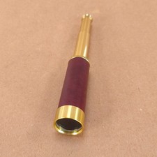 2-Draw Brass Pocket Telescope / Spyglass. 30mm Objective Lens