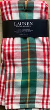 BNWT Ralph Lauren TARTAN Tea Towel Set (2 Towels) 100% cotton. FREE UK P&P