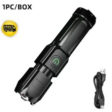 High Powered 100000 LM LED Flashlight Super Bright Torch USB Rechargeable Lamp