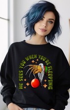 He Sees You Freddy Krueger Sweatshirt Size 8-32 - Goth, XMAS, Christmas, Jumper