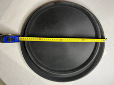  Anti Slip Serving Tray for Drink, Food, Pu Waiter Service Bar-Black Round Tray 