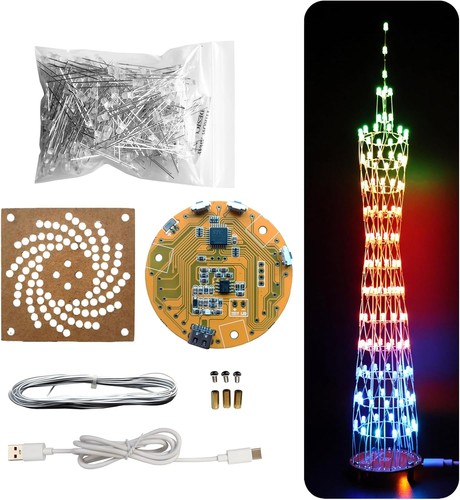 Led canton tower model - led, diy