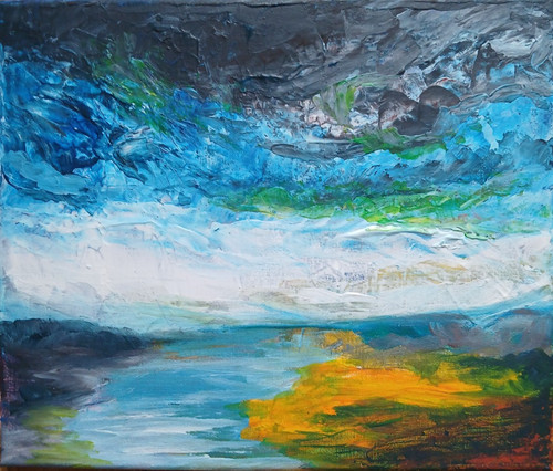 Original landscape painting - , on