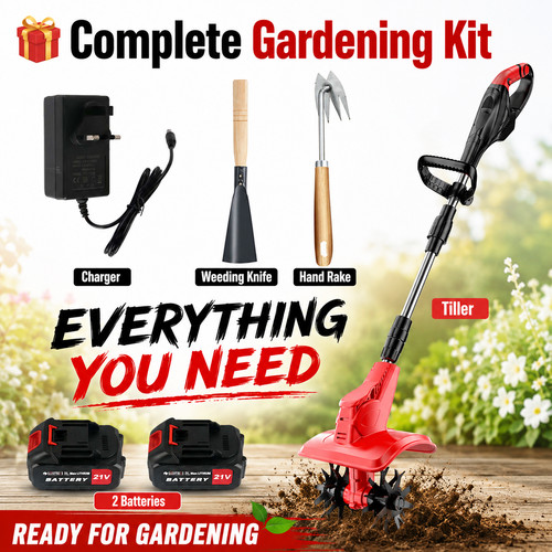 21v cordless garden tiller - 21v,