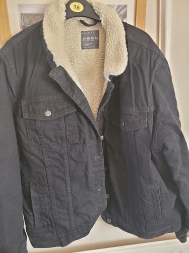 Ladies black denim jacket - denim,