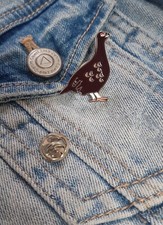 Red Grouse Bird Metal & Enamel