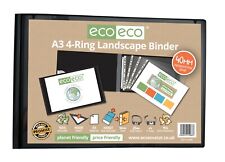 Eco-Eco A3 95% Recycled 4-D Landscape Ring Binder – Artwork Portfolio &  Folder