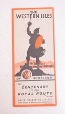 Steamer Ferry Coach Map & Guide Macbraynes The Western Isles 1947