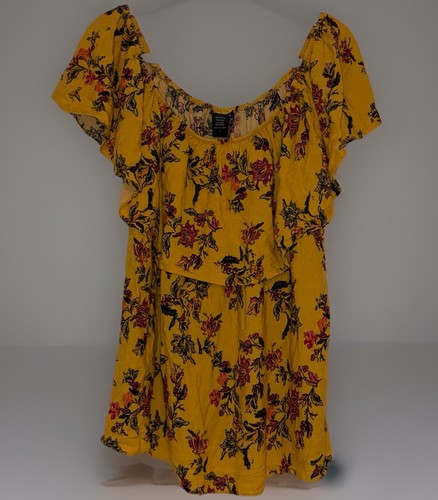 Torrid yellow floral babydoll - yellow,