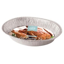 Large Oval Foil Roasting Tray Disposable Turkey Oven Dish Catering 46cm x 34cm