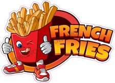 Catering van unit sticker French Fries trailer decal hot food mobile chips 3