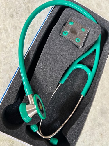 Green cardiology stethoscope - cardiology,