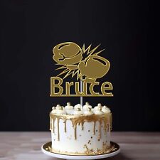 Personalised Boxing Gloves Acrylic Cake Topper Boxer Birthday Cake Any Name