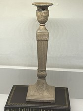 Antique Victorian Neo Classic Style Cast Iron Candlestick Cottage Core Decor