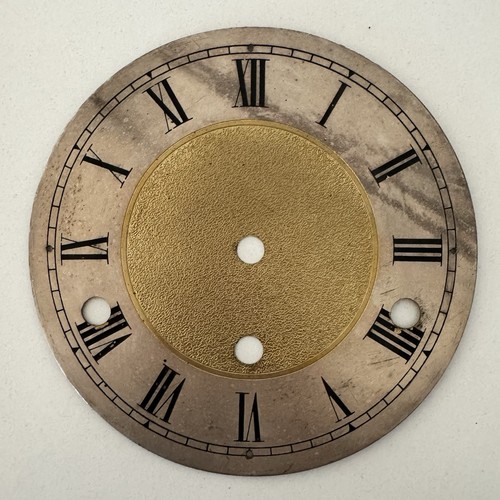 Vintage brass clock dial - brass,