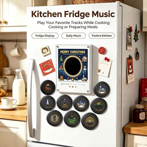 Fridge magnetic vinyl - vinyl, record