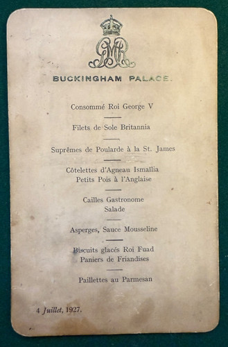 Antique royal menu buckingham - royal,