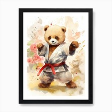 Karate Teddy Bear Painting