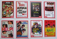 Set of 8 BEATLES RARITIES trade cards - RED 'Movie Posters' series 