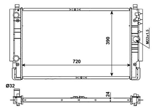 Radiator engine cooling - radiator,, for