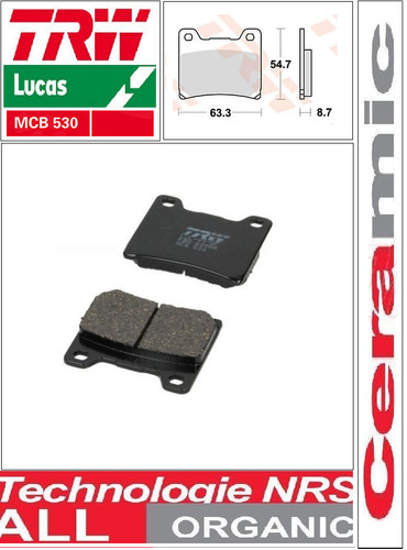 Front brake pads trw mcb530 - 2,