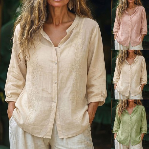 Ladies summer button - summer, casual