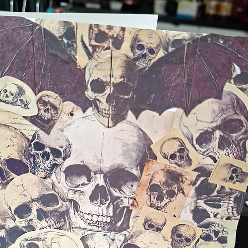 Gothic skull collage - skull, birthday