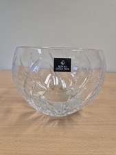 Royal Doulton Chelsea Crystal Bowl Made In England 24% Lead Crystal Glass