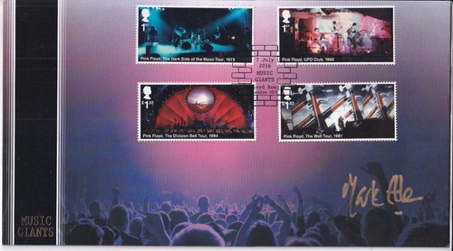2016 pink floyd - fdc, signed