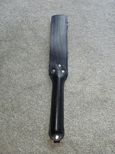 Fetish black leather paddle - leather,