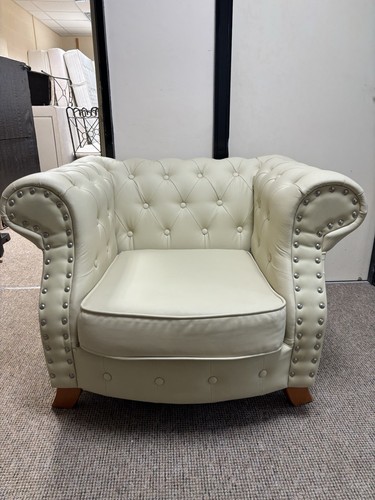 Cream chesterfield armchair - cream,