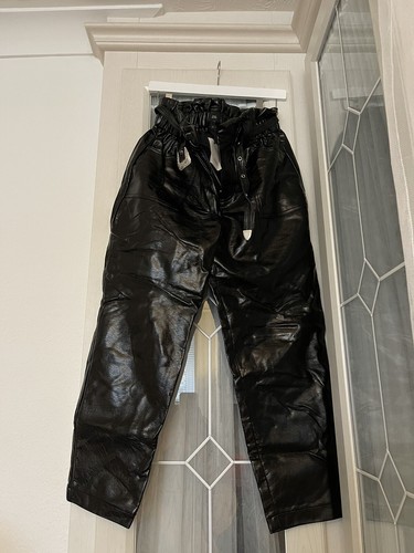 River island vinyl trousers - river,