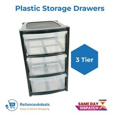 3 Tier Plastic Storage Drawers