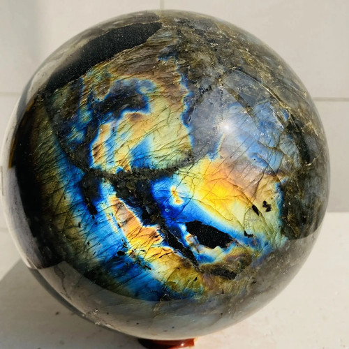Natural labradorite ball - natural,
