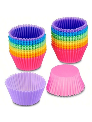 12pcs silicone muffin cases - muffin,