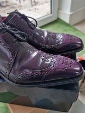 Jeffrey West Men's Leather  Aubergine Brogues UK 8.5 Great Used Condition. Nice