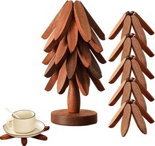 Wooden Trivet Trees 5 Trivets