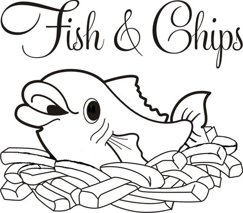 Fish and chips sticker - fish,