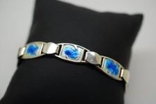 Art Nouveau Arts & Crafts Silver Enamel Bracelet - James Fenton?