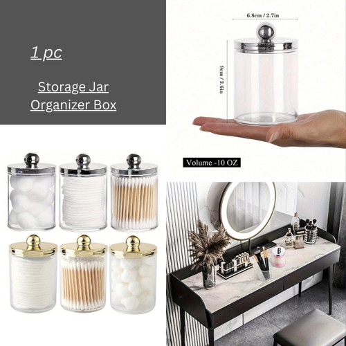 Clear acrylic cotton - clear,