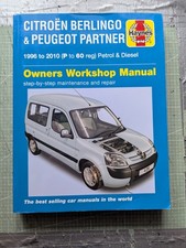 Citroen Berlingo & Peugeot Partner ( 1996-2010) Haynes Workshop Manual
