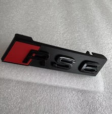Fits Audi RS6 Badge For C7 front grille Gloss Black original style fitting