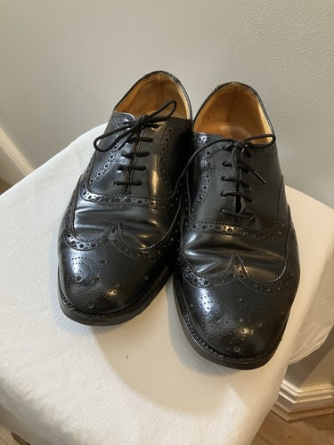 Loake black leather brogues - black,