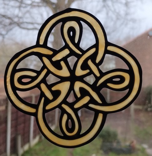 Round celtic stained - round,