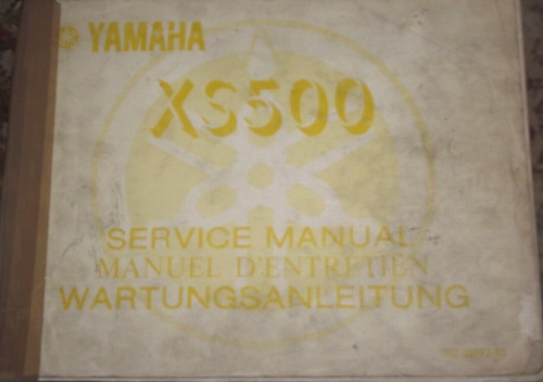 Yamaha xs500 service manual - xs500,