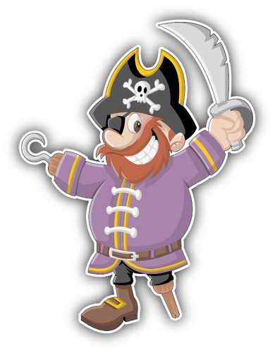 Old pirate cartoon - old, bumper