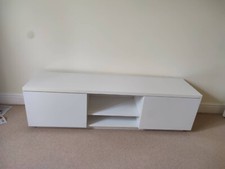 IKEA BYAS TV Bench Stand – High Gloss White